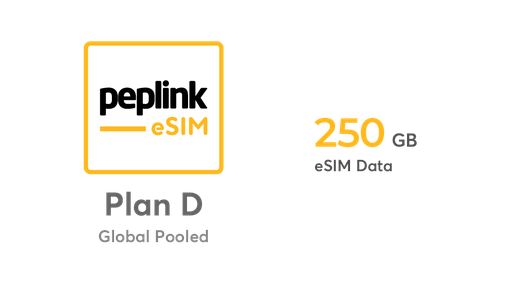 [PEP-SFC-CNP-D] Peplink eSIM Data - Pooled Plan D - 250 GB NA&EU